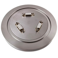 ISO100 Flange With DB9 Feedthroughs Female to Male